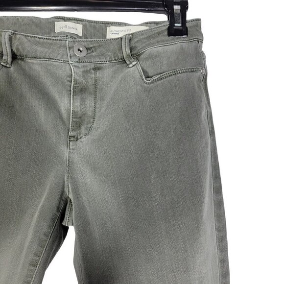 J. Jill Women's Denim Cropped Green Stretch Jeans "Authentic Fit Cropped" Size 4 - Picture 4 of 12
